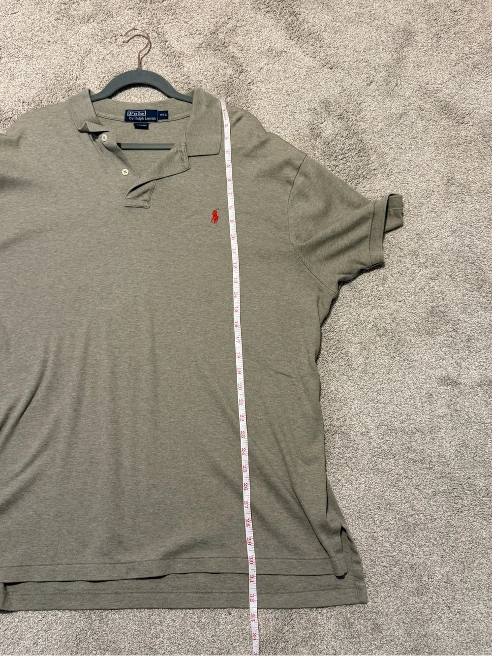 XXL Polo Ralph Lauren olive green collared short sleeve polo shirt: casual